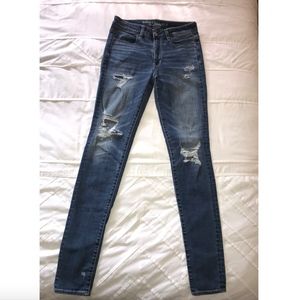 High Waisted American Eagle Jeans 6 X-Long